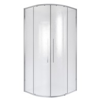 Душевое ограждение Niagara Nova NG-3626-34 (90х90х195) четверть круга, хром,двери раздвижные,стекло шиншилла,1 место