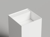 Раковина напольная ARMONIA SQUARE TOP 01  без отверстия под смеситель   покраска по RAL полностью 450х450х900 S-Sense Глянцевое