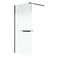 Душевая перегородка Niagara Nova NG-582-12BLACK (120х200) черный матовый,стекло белый градиент,1 место