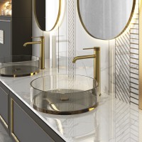 Смеситель для раковины-чаши Timo Saona 2411/20F золото шлифованное