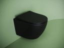 Подвесной унитаз CERAMICANOVA Uno смыв Торнадо 490x360x360 черный матовый