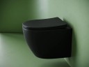 Подвесной унитаз CERAMICANOVA Uno смыв Торнадо 490x360x360 черный матовый