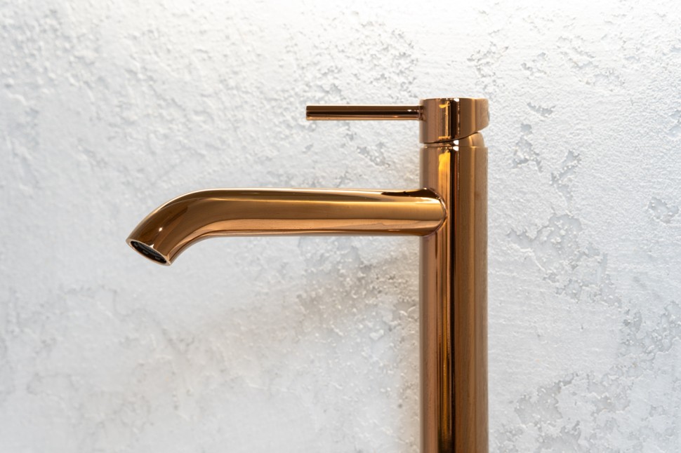 Смеситель ABBER Wasser Kreis AF8111RG для накладной раковины, розовое золото