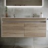Тумба подвесная SANCOS Smart 1190х450х500, 4 ящика оснащенными доводчиками, дуб бардолино/белый , арт. SM120-2E
