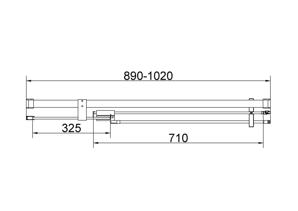 Душевая дверь Экстенза (Extenza) VDP-4EX9010CLBN, 900/1000, брашированный никель, стекло прозрачное