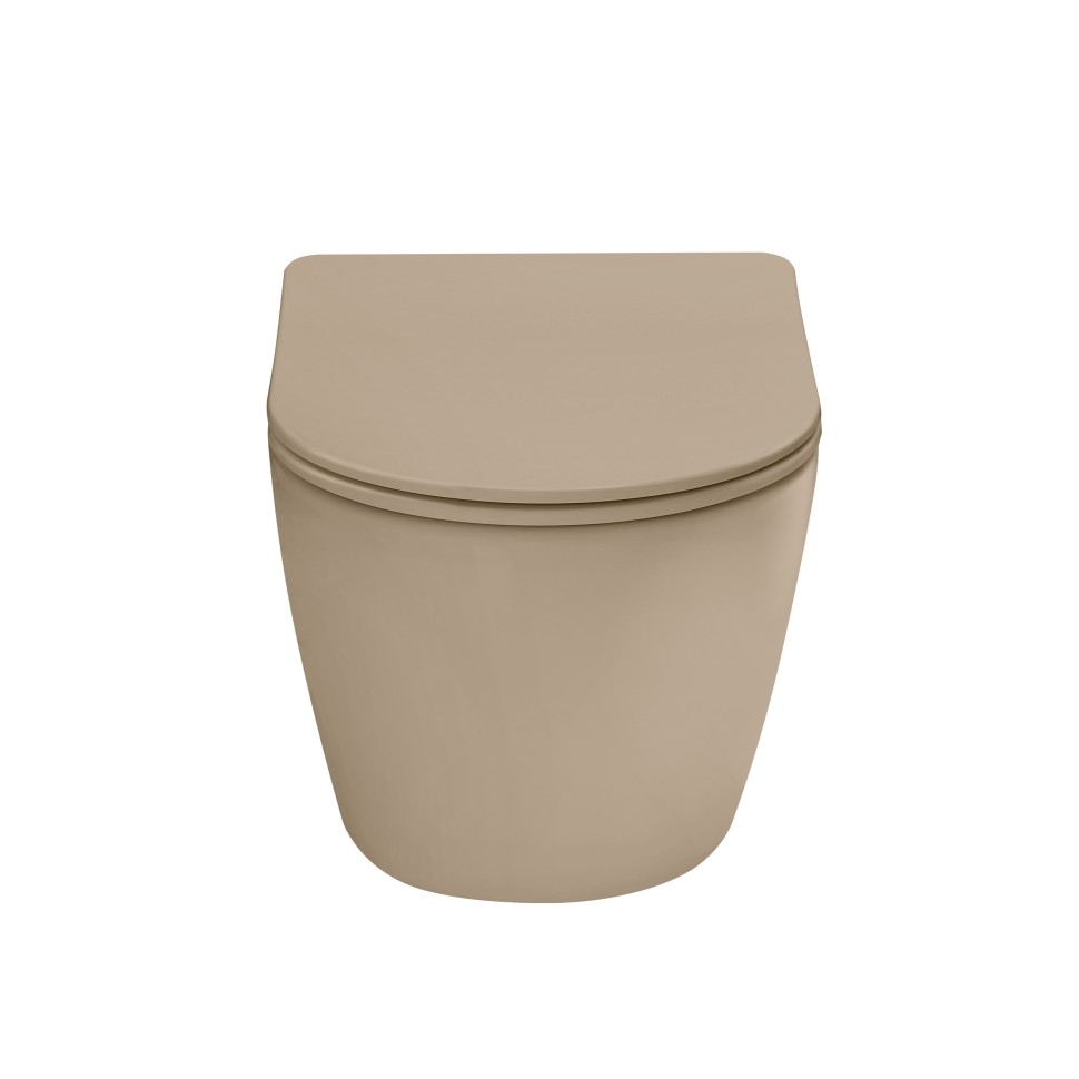 Унитаз подвесной Глобо (Globo) VT1-14TMC Торнадо, цвет капучино матовый, ультратонкое микролифт сиденье