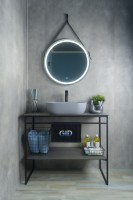 Раковина Gid Gm1302 53336 накладная серая матовая 50x40x14