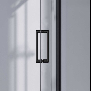 Душевая дверь Комо-Н (Como-N) VDS-4CN150CLB, 1500, черный, стекло прозрачное