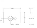 Кнопка смыва BelBagno BB083ORO.MAT, матовое золото