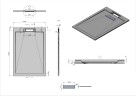 Поддон для душа из искусственного камня VST-4SRL8012A,1200*800*25, антрацит