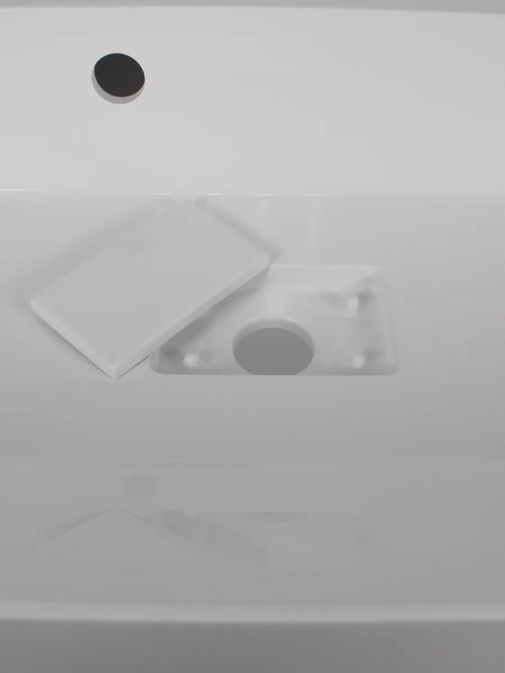 Раковина для ванной 90 см, Uperwood Classic New, белая глянцевая, с накладкой для слива