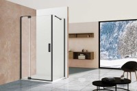 Душевой уголок Extra VSR-1E901010CLB, 900/1000*1000, черный, стекло прозрачное