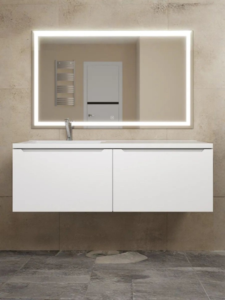 Тумба под раковину Uperwood Tanos 120 см, левая, белая