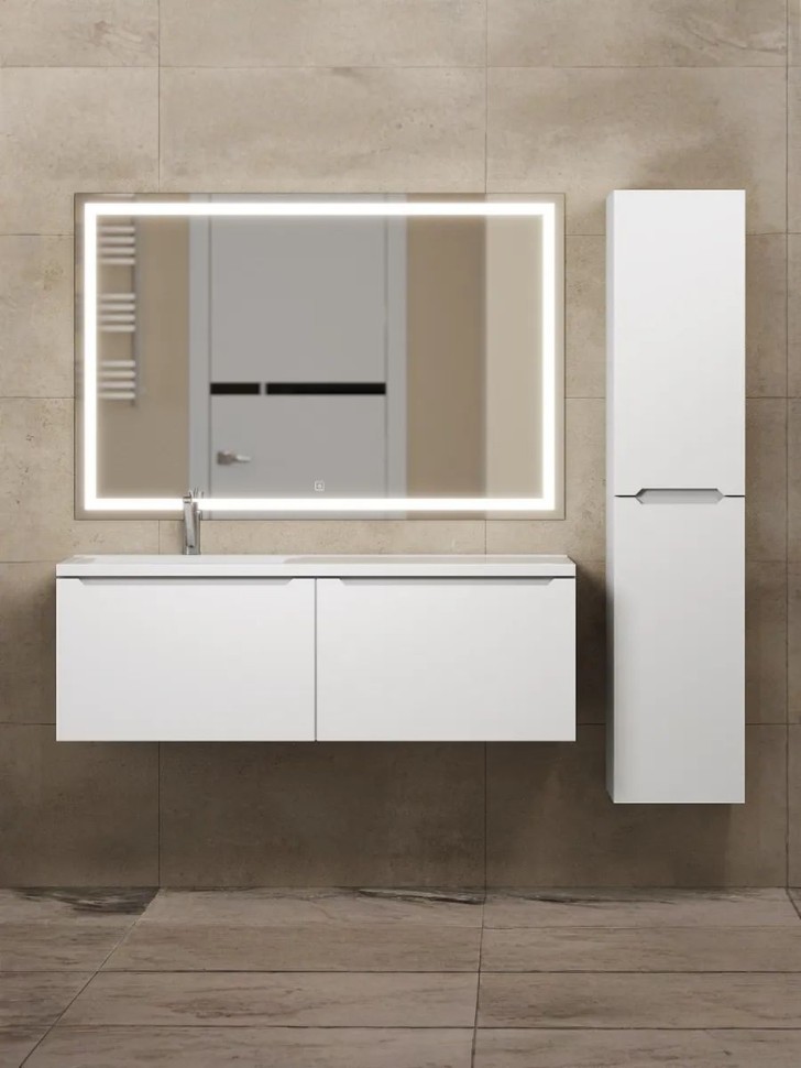 Тумба под раковину Uperwood Tanos 120 см, левая, белая