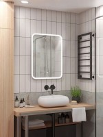 Зеркало для ванной с подсветкой Uperwood Foster 70х80 см, прямоугольное, сенсор/антизапотевание