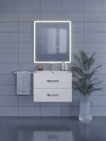 Зеркало для ванной с подсветкой Uperwood Foster 70х80 см, прямоугольное, сенсор/антизапотевание