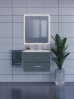 Зеркало для ванной с подсветкой Uperwood Foster 70х80 см, прямоугольное, сенсор/антизапотевание