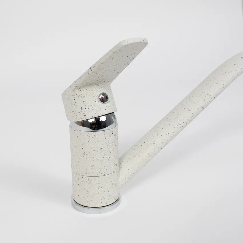 Смеситель для кухни низкий Uperwood ECON UPD-001-01, белыйатовый