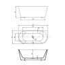 Ванна акриловая Vincea VBT-421-1700, 1700*800*580, цвет белый, щелевой перелив