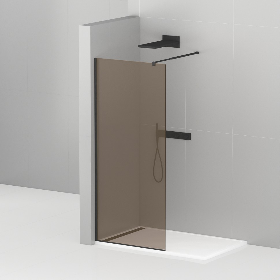 Душевая перегородка CEZARES LIBERTA-L-1-100-BR-NERO