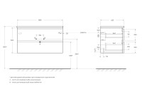 База под раковину подвесная BelBagno ALBANO-900-2C-SO-BL