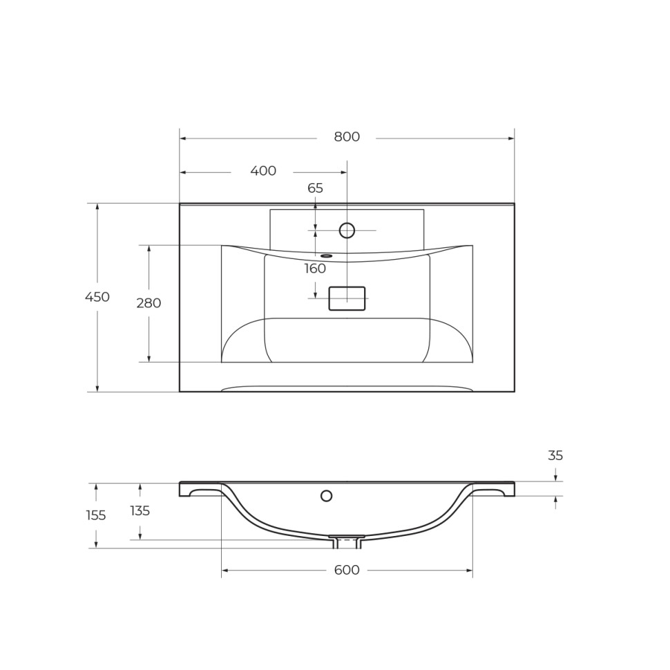Раковина из литьевого мрамора BelBagno BB800/450-LV-MR-PR