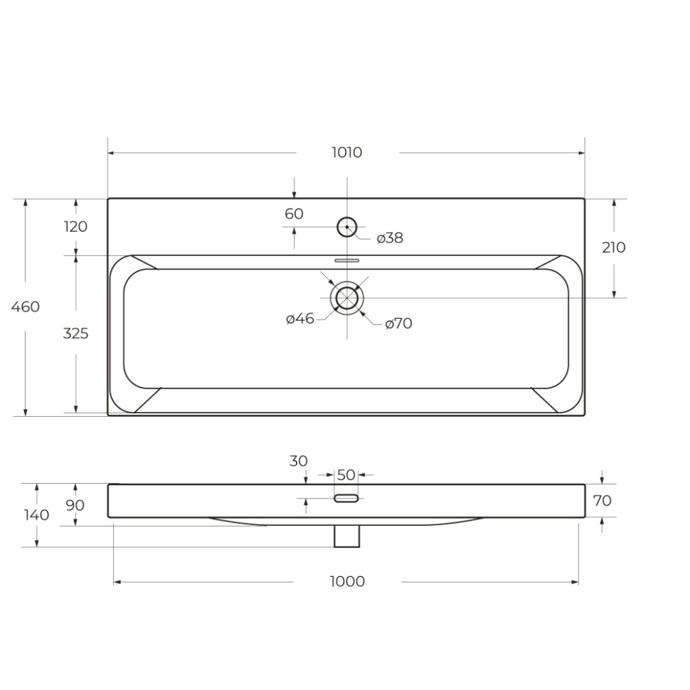 Керамическая раковина BelBagno BB-8078-100