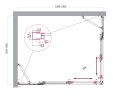 Душевой уголок BelBagno LUCE-AH-22-130/105-C-Cr