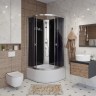 Душевая кабина Niagara Eco E90/40/TN/BK (90х90х195) высокий поддон(40см),стекло тонированное,4 места