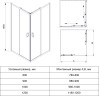 Душевой угол Veconi Rovigo RV-13, 800x800x1950, черный, стекло прозрачное