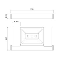 Полка Timo Luiro 18522/18 черное золото
