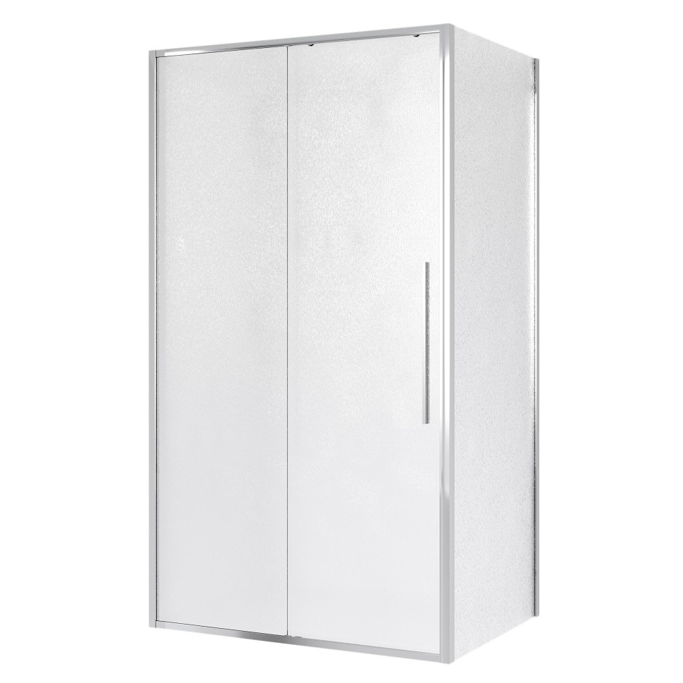Душевое ограждение Niagara Nova NG-65-13CH-CH100-34 (130х100х195) прямоугольник,хром,дверь раздвижная,стекло шиншилла,2 места