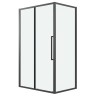 Душевое ограждение Grossman Cosmo 100.K33.02.120.21.00-200.K33.02.80.21.00 (120х80х195) раздвижная,черный матовый,стекло прозрачное,2 места