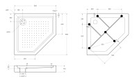 Акриловый поддон BelBagno TRAY-BB-P-90-15-W
