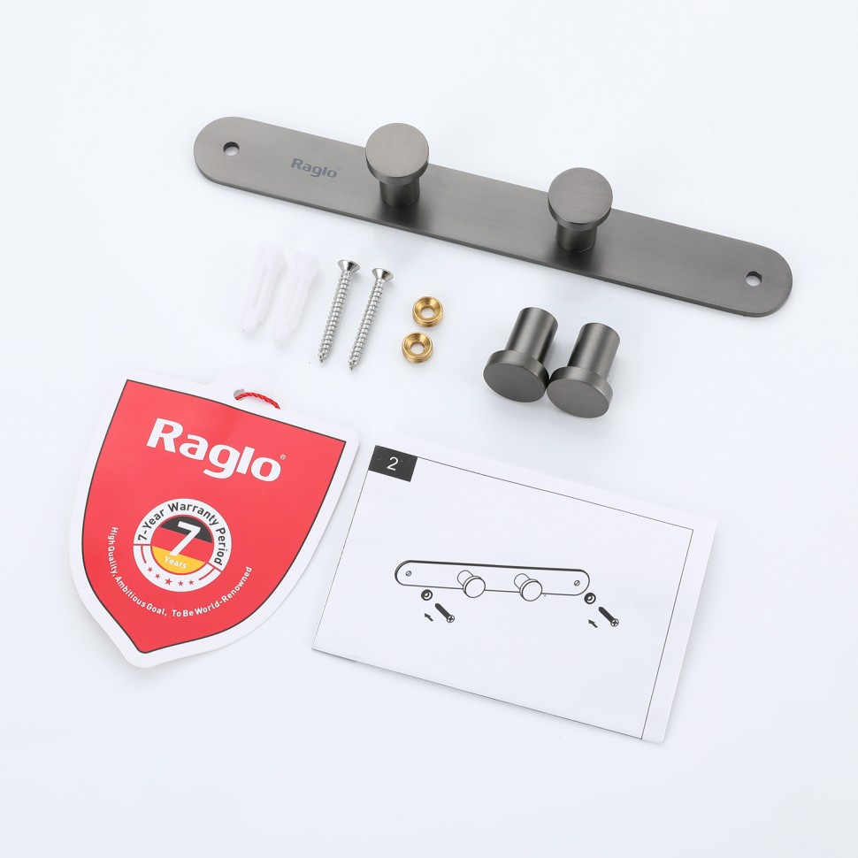 Крючок для полотенец четвертной Raglo графит