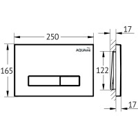AQM4103B Панель смыва AQUAme, черный