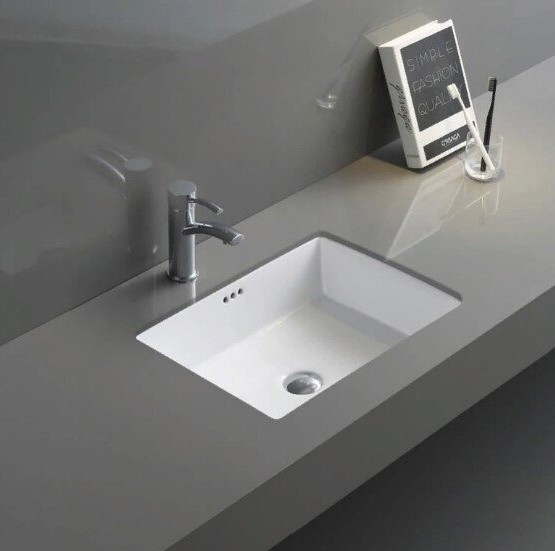 Раковина Gid Yj832 71152 встаиваемая снизу белая 50x40x18