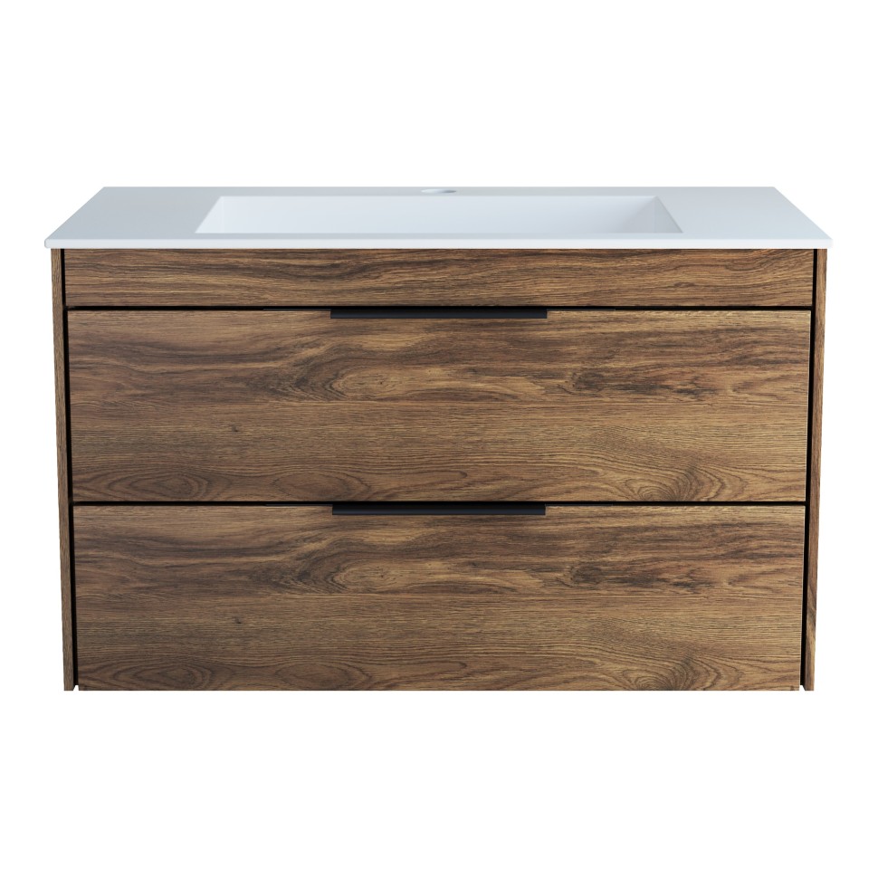 База под раковину Vincea  Chiara 2D 800 подвесная, 2 выкатных ящика soft-close, С.Oak