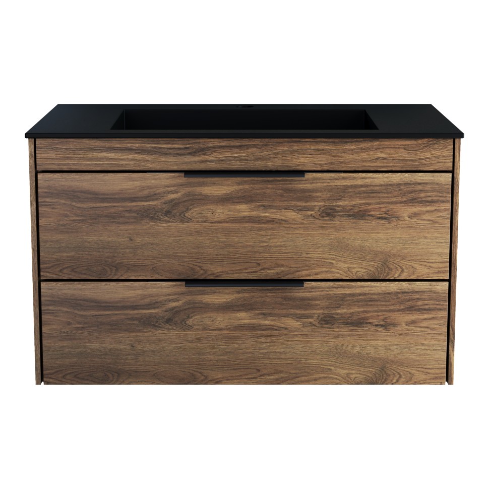 База под раковину Vincea  Chiara 2D 800 подвесная, 2 выкатных ящика soft-close, С.Oak