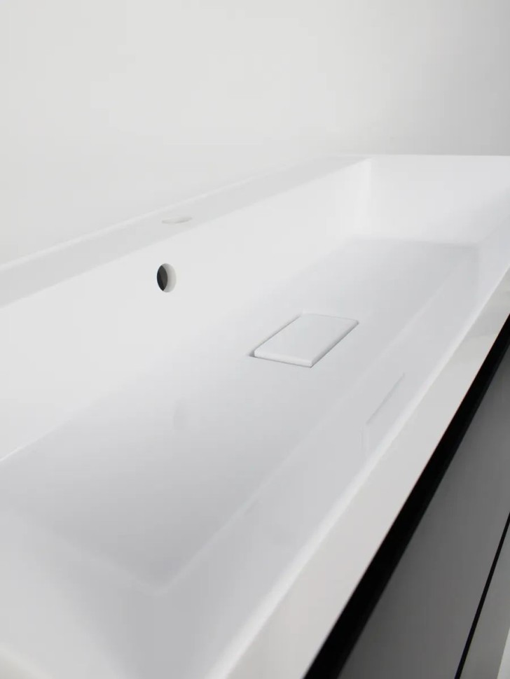 Раковина для ванной 100 см, Uperwood Classic New, белая глянцевая, с накладкой для слива