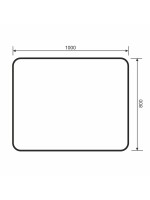 Зеркало для ванной с теплой подсветкой Uperwood Modul 100х80 см, прямоугольное, черное, сенсор/антизапотевание