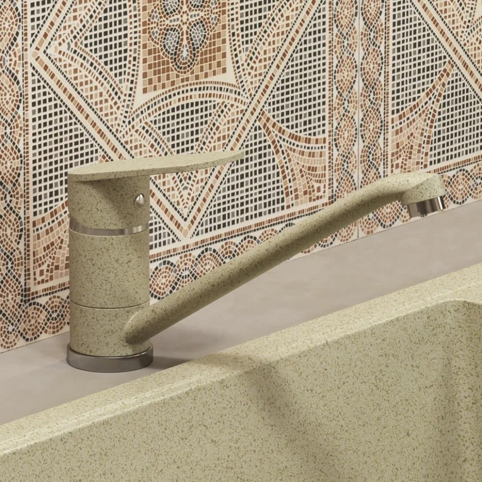 Смеситель для кухни низкий Uperwood ECON UPD-001-02, бежевыйатовый