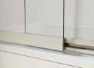 Душевая шторка на ванну VSB-1E100CLG, 1000*1450, брашированное золото, стекло прозрачное