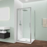 Душевой угол Veconi Ottimo P30SP CH, 700х900х1900 хром, стекло прозрачное