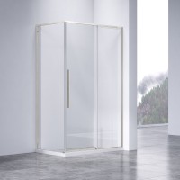 Душевой уголок Слим-Н (Slim-N) VSR-4SN9013CLBN, 1300*900, брашированный никель, стекло прозрачное