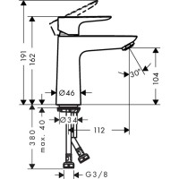 Смеситель для раковины Hansgrohe Talis E (71712700) Белый матовый