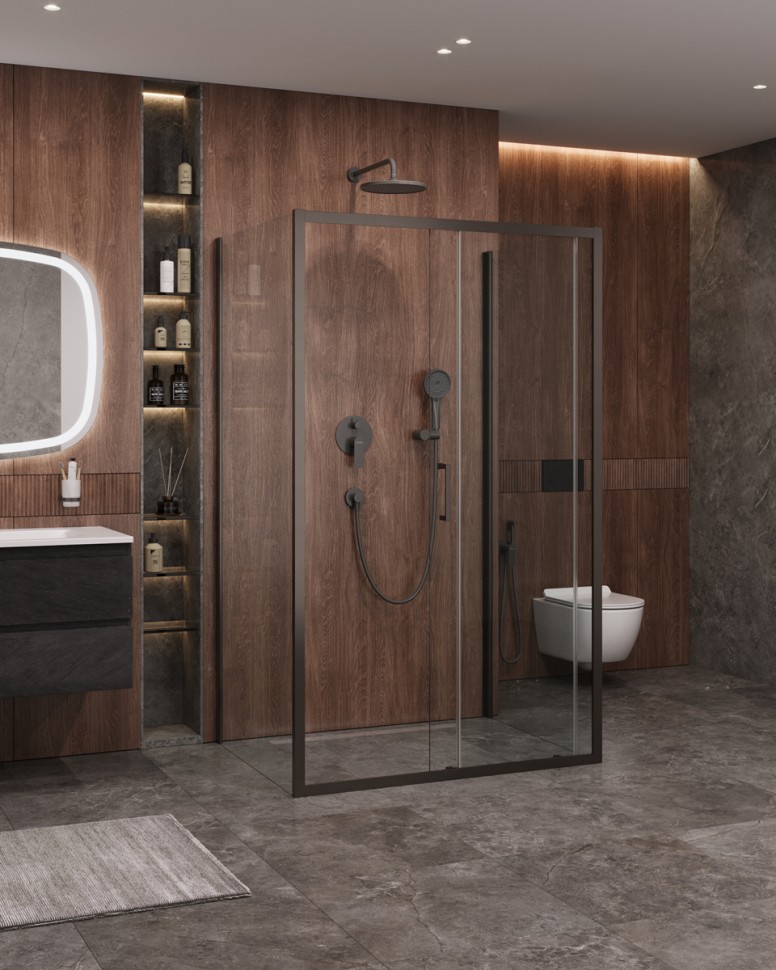 Душевой уголок CEZARES MOLVENO-AH-12-160/90-C-GM-IV