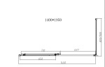 Душевой уголок Слим-Н (Слим-Н (Slim-N)) VSR-4SN8014CGGM, 1400*800, вороненая сталь, стекло тонированное  