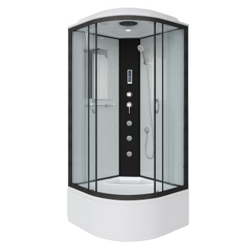 Душевая кабина Niagara Classic NG-6708-14F (90х90х215) высокий поддон(40см),черный,стекло прозрачное,4 места