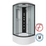 Душевая кабина Niagara Classic NG-6708-14F (90х90х215) высокий поддон(40см),черный,стекло прозрачное,4 места